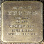 Stolperstein für Bertha Cohen (Bismarckstraße 12)