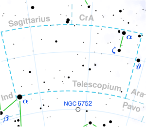 Gliese 784 is located in the constellation Telescopium