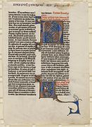 Bijbelblad met illuminaties (ca. 1300), Victoria and Albert Museum, Londen