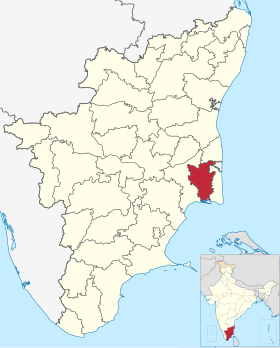 Localisation de District de Tiruvarur