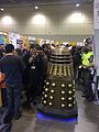 A Dalek from Doctor Who Society of Canada explores the show floor.