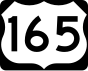 U.S. Route 165 marker