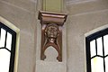 Native American sculpture detail in atrium