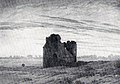 Caspar David Friedrich: Kirchenruine in Wiesenlandschaft, um 1835