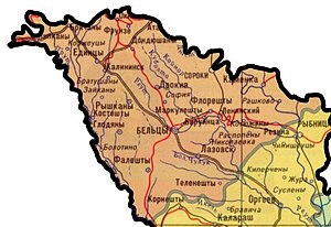 Бельцкий округ на карте