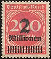 2 Millionen Mark Inlandsbriefporto 1. bis 9. Oktober 1923