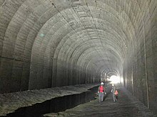 狩野川放水路の長岡トンネル内部