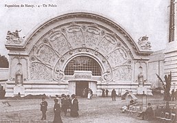 Un palais à l'Exposition internationale de l'Est de la France. Carte postale des Imprimeries Réunies.