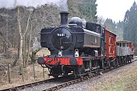 9681 at Parkend, Dean Forest Railway