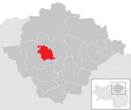 Poloha obce Aflenz v okrese Bruck-Mürzzuschlag (klikacia mapa)