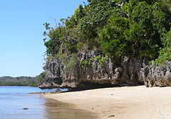 Anjajavy Forest on Tsingy rocks juts into the Indian Ocean. Anjajavy forest meets sea.jpg