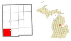 Location within Gladwin County