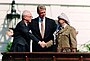 Bill Clinton, Yitzhak Rabin, Yasser Arafat at the White House 1993-09-13.jpg