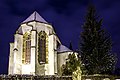 Biserica evanghelică fortificată săsească din Richiș văzută noaptea
