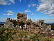 Ruins of the Sáros Castle, a royal fortress built under Béla