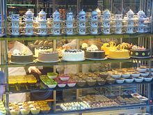 Large family-sized cakes are more likely to be a planned purchase, while the individual portions are much more likely to be an unplanned purchase. Cake displayed in shop in Istanbul city.JPG