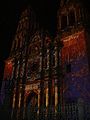Exhibición de luces en la celebración del tricentenario de la ciudad de Chihuahua.