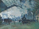 Tàu Normandy cập bến, ga Saint-Lazare, Arrival of the Normandy Train, Gare Saint-Lazare, 1877