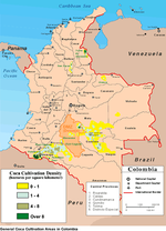 Miniatura para Producción de coca en Colombia