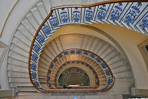 Staircase at the Courtauld Gallery, London, En...