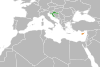 Location map for Croatia and Cyprus.