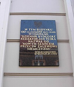 Plaque in memoriam of Jan Teska