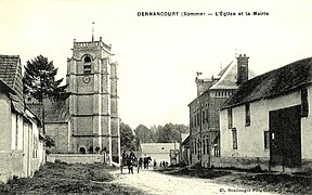 L'ancienne église de Dernancourt avant 1914.