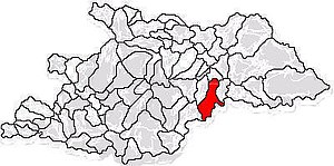 Localização de Dragomirești no distrito de Maramureș