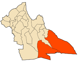 Map of Laghouat Province highlighting Hassi R'Mel District