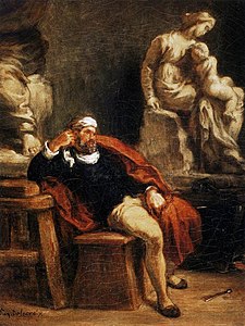 Version du Michel-Ange dans son atelier d'Eugène Delacroix.