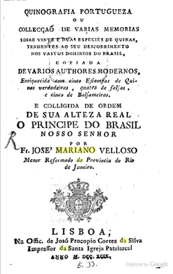 Quinografia Portugueza, verko eldonita en 1799.