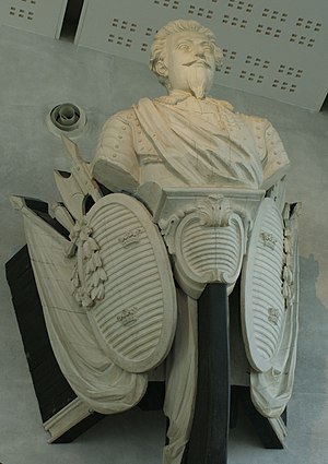 Gustav de Stores galjonsfigur i galjonssalen på Marinmuseum i Karlskrona