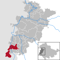 Läget för kommunen Geisa i Wartburgkreis
