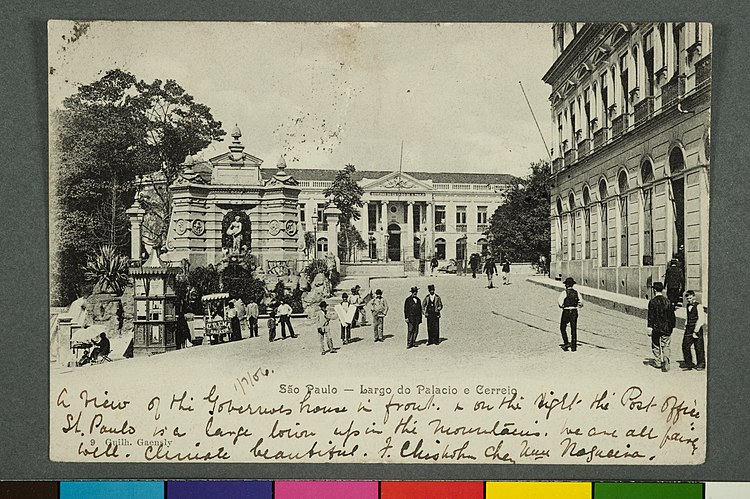 São Paulo - Largo do Palacio e Cerreio, Guilherme Gaensly.