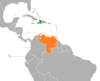 Location map for Haiti and Venezuela.