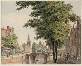 Vue du Leliegracht vers 1770.