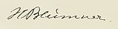 signature de Hugo Blümner