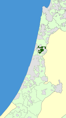 English: Israel Map - Lev HaSharon Regional Co...