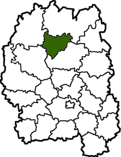 Raion location in Zhytomyr Oblast