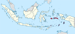 Location of Maluku in Indonesia