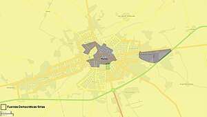 Situation in Manbij city on 5 August. Manjib 5 agosto 2016.jpg