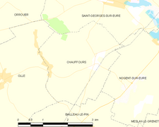 Carte de la commune de Chauffours.