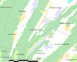 Mapa obce Chaux-des-Prés
