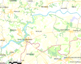 Mapa obce Nivillac