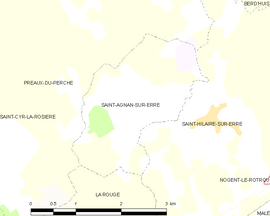 Mapa obce Saint-Agnan-sur-Erre