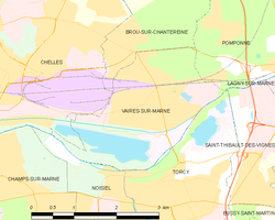 Kart over Vaires-sur-Marne