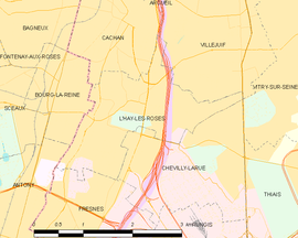 Mapa obce L'Haÿ-les-Roses