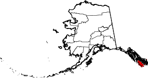English: Map of Alaska highlighting the Prince...