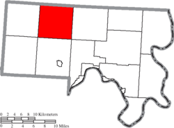 Location of Scipio Township in Meigs County