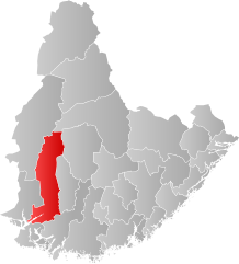 Lage der Kommune in der Provinz Agder